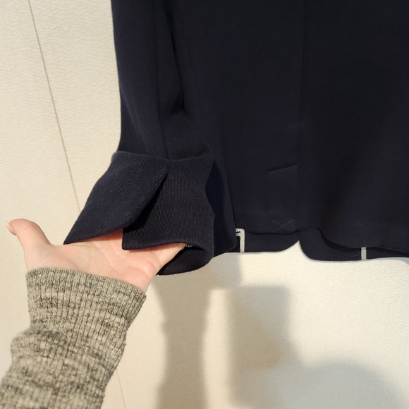 FRAME Wool Blend Navy Blazer Jacket Size 4 - Picture 12 of 12